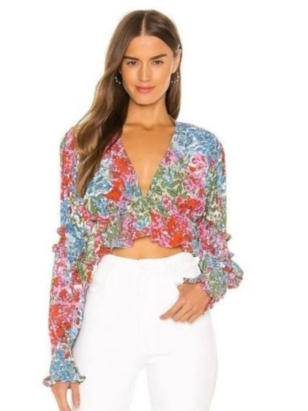 S/W/F  Bloom Nova Floral Blouse Larger